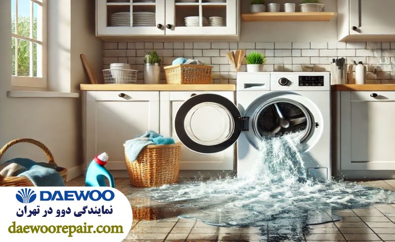 دلایل جمع شدن آب در ماشین لباسشویی دوو 